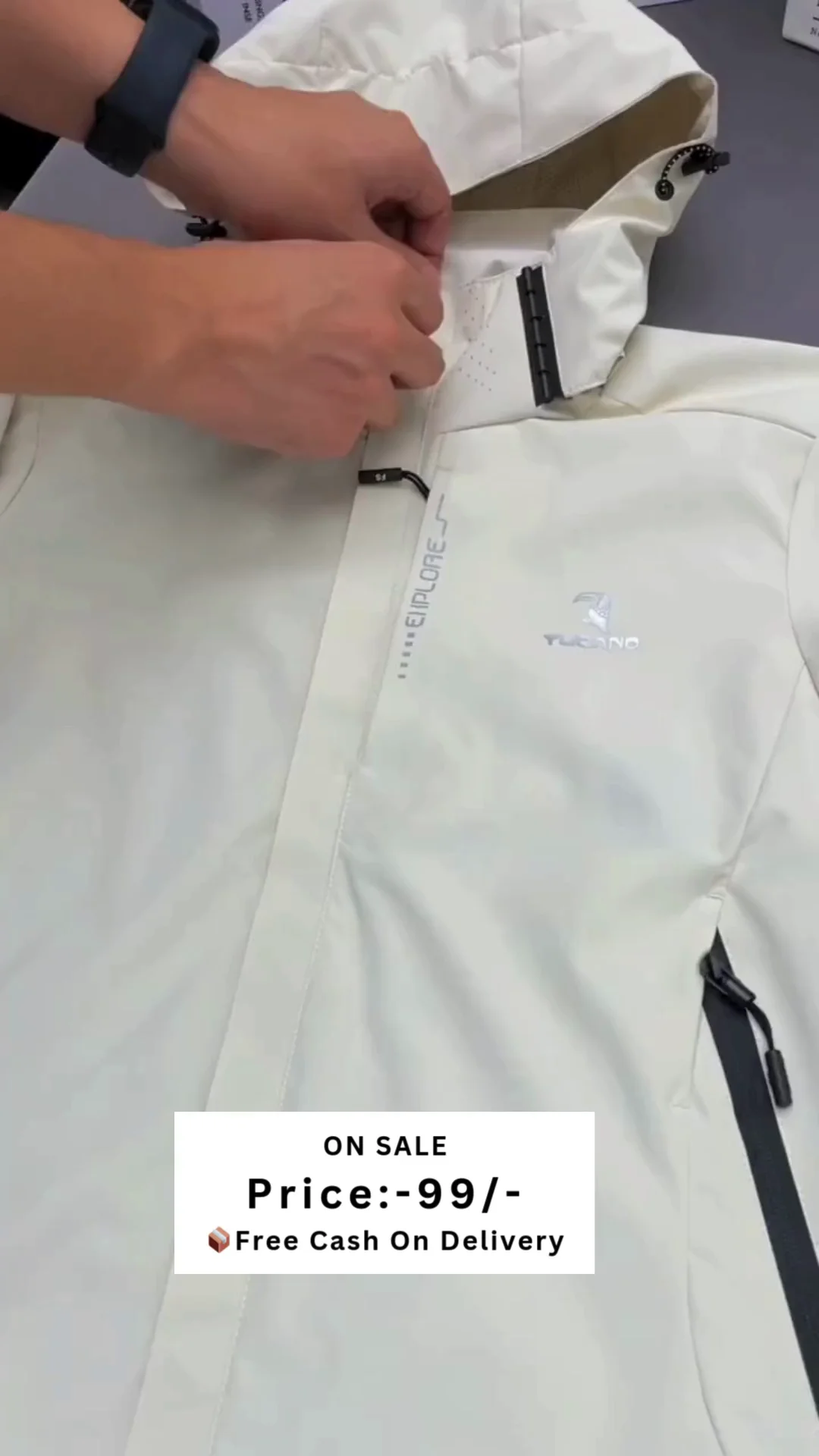 Men Hooded Tailored Jacket