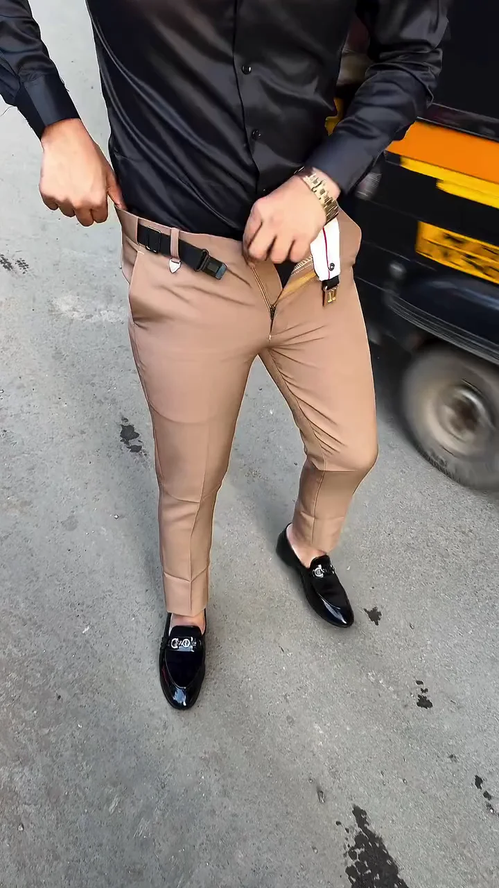 Men’s Slim-Fit Formal Stretch Trousers - Image 2