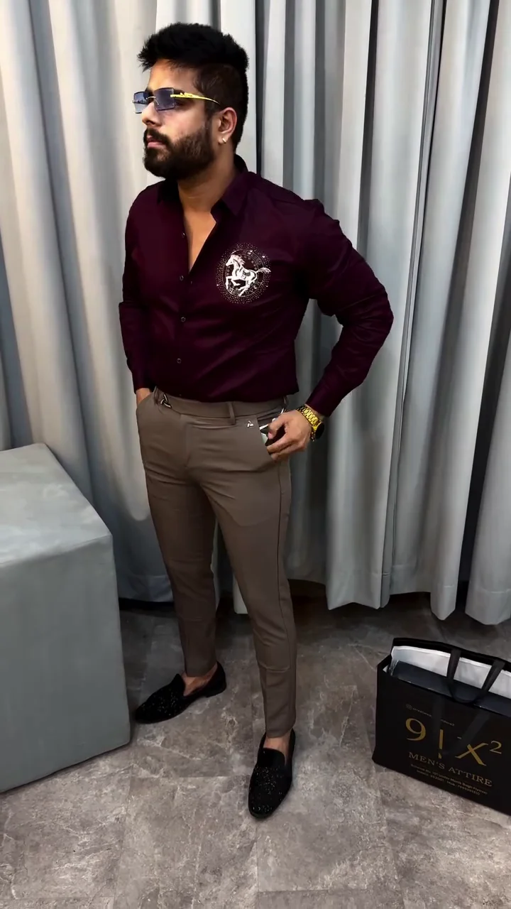 Men’s Stylish Evening Wear Shirt - Image 3