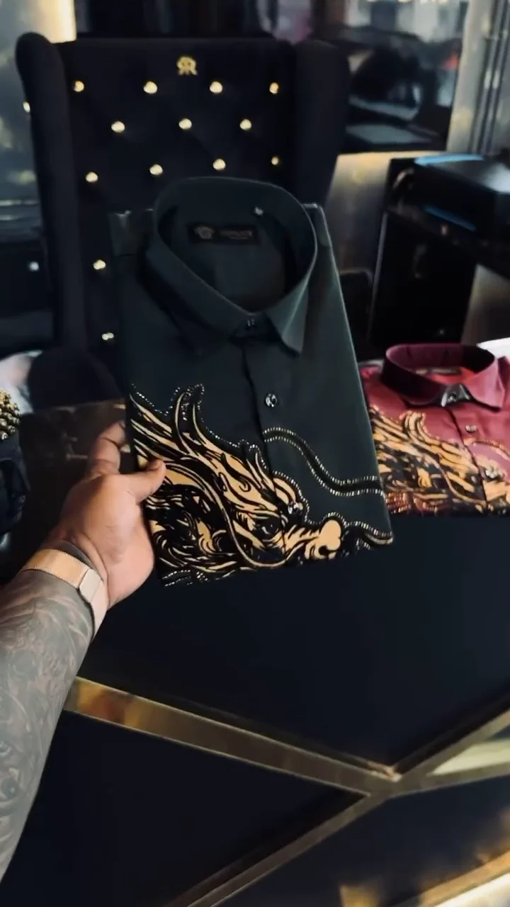 Men’s Designer Printed Formal Shirt